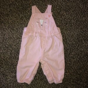 Adorable pink corduroy overalls